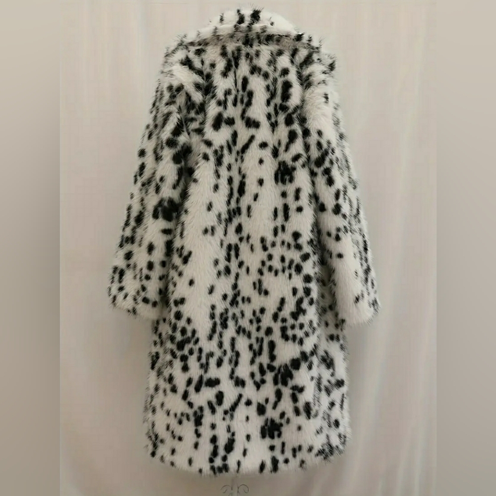 Lynx Print Faux Fur Coat NEW! - Picture 4 of 4